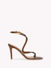 Gianvito Rossi Black Mamba 85 Sandals In Metallic Brown