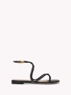Gianvito Rossi Mamba Leather Flat Sandals In Black