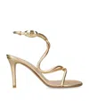 Gianvito Rossi Mamba 85 Metallic Leather Sandals In Gold