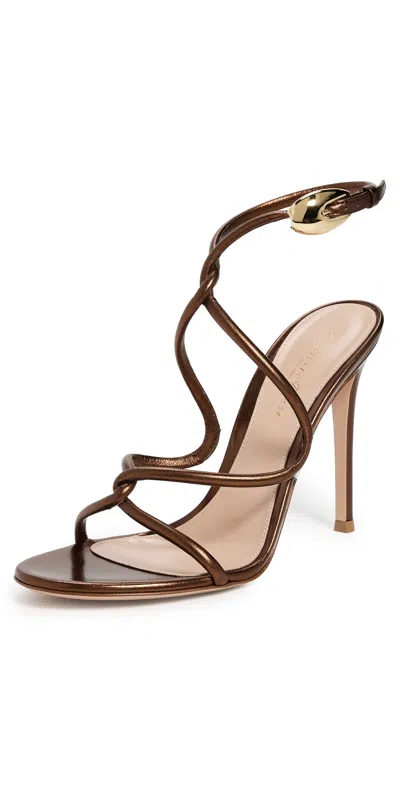 GIANVITO ROSSI BLACK MAMBA SANDALS BLACK