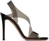 Gianvito Rossi Metropolis Twisted Stiletto-heeled Sandals In Fume'+black