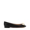 Gianvito Rossi Black Nappa Leather Ballerina