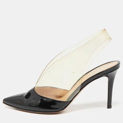 Gianvito Rossi Black Patent Leather And Pvc Plexi Pumps
