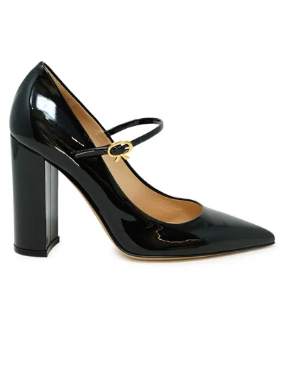 Gianvito Rossi 105mm Pointed Leather Pumps In Black