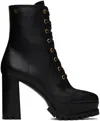 Gianvito Rossi Square-toed Strap-up Short Boots In Black