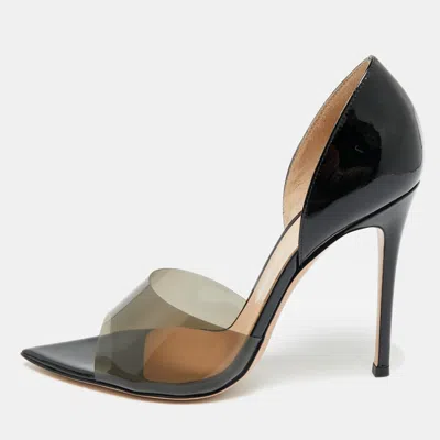 Gianvito Rossi Black Pvc And Patent Leather Bree Pumps
