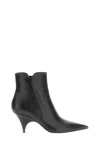 Gianvito Rossi Black Solid Pointed Toe Boots In Black