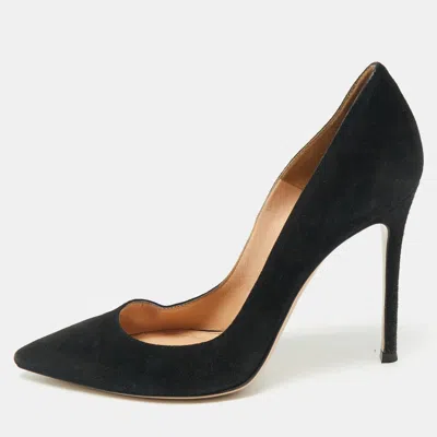 Pre-owned Gianvito Rossi Black Suede Gianvito 105 Pumps Size 37
