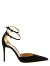 Gianvito Rossi Solid Suede Pumps In Black