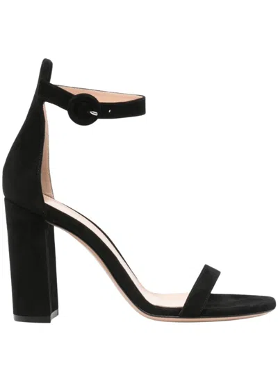 Gianvito Rossi 100mm Gaeta Sandals In Black
