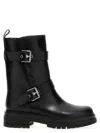 Gianvito Rossi Black Leather Biker Boots In Black