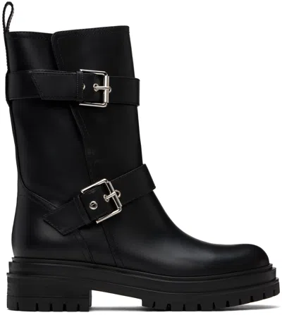 GIANVITO ROSSI BLACK THIAGO BOOTS