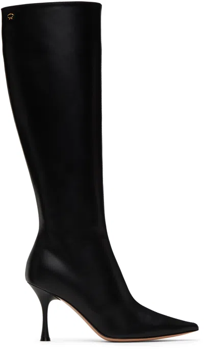 Gianvito Rossi Black Vitello 85 Tall Boots