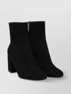 Gianvito Rossi Block Heel Ankle Boots With Suede Finish