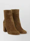 Gianvito Rossi Block Heel Suede Ankle Boots