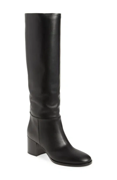 Gianvito Rossi Block Heel Tall Boot In Nero