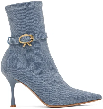 Gianvito Rossi Blue Ascent Boots In Stonewash