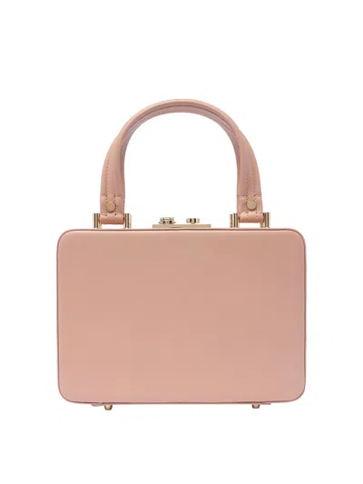 Gianvito Rossi Val Peach Handbag Push Lock In Nude & Neutrals