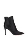 Gianvito Rossi 85 Levy Pointed Toe Stiletto Boots In Black