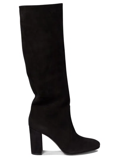 Gianvito Rossi Slouch 85 Knee-high Suede Boots In Black