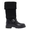 Gianvito Rossi Stivali Thurso Nero In Pelle E Tessuto Donna In Black