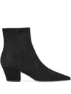 Gianvito Rossi Camoscio 90 Suede Ankle Boots In Black