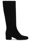Gianvito Rossi Joelle 45 Suede Knee-high Boots In Black