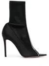 Gianvito Rossi Black Crystal-embellished Open-toe Stiletto Boots In Black