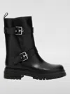 Gianvito Rossi Black Leather Biker Boots In 黑色