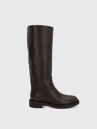 Gianvito Rossi Ascott Leather Knee-high Boots In Brown