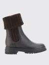 Gianvito Rossi Tenney Calf Knit Chalet Boots Mocha In Brown