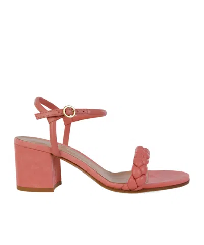 Gianvito Rossi Braided-band Slingback Sandals In Pink