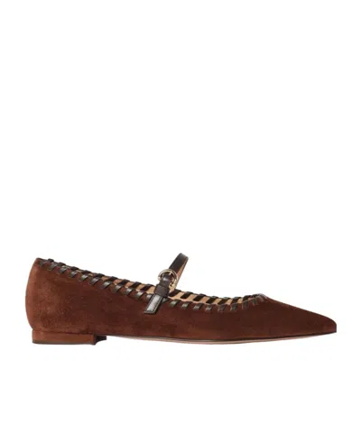 Gianvito Rossi Braided Leather Pump In Brown