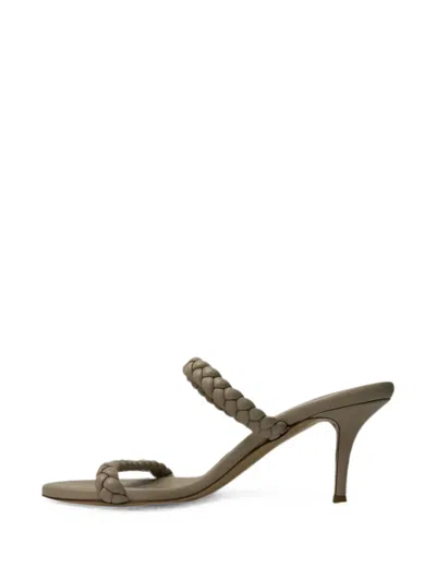 Pre-owned Gianvito Rossi Braided Strap Sandals In Neutral