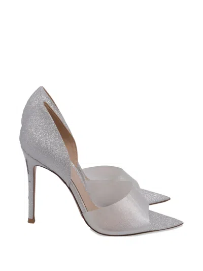 Pre-owned Gianvito Rossi Bree Glittered Sandals In Silver