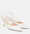 Gianvito Rossi Bridal Ascent 55 Leather Slingback Pumps In White