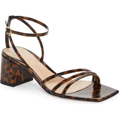 Gianvito Rossi Brielle Ankle Strap Sandal In Leopard Print
