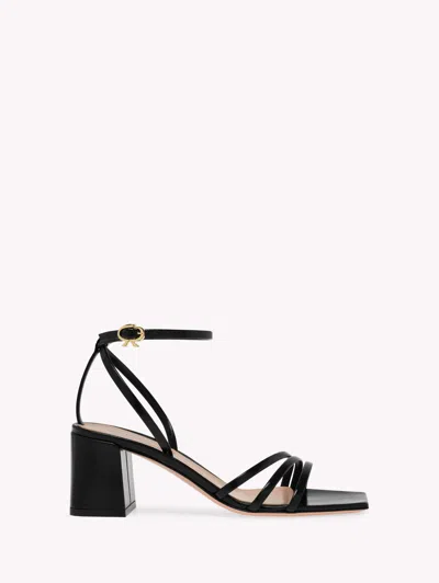 Gianvito Rossi Women's Brielle 55mm Patent Leather Block Heel Sandals In Black