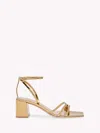 Gianvito Rossi Brielle 60mm Mirrored Leather Sandals In Gold