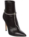 Gianvito Rossi Brilliant 105 Leather Bootie In Black