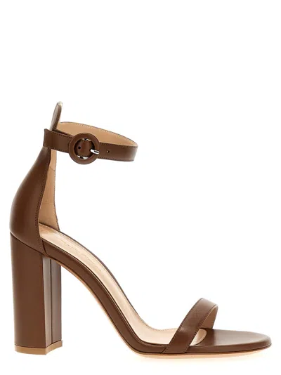 Gianvito Rossi Brown Ankle Strap Heels