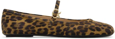 GIANVITO ROSSI BROWN CARLA BALLERINA FLATS
