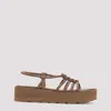 Gianvito Rossi Camel Brown Caged Slingback Sandals In Brown