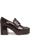 Gianvito Rossi Rouen Platform Penny Loafers In Brown