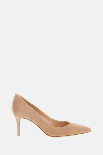 Gianvito Rossi Brown Slip On Heels