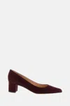 Gianvito Rossi Brown Slip On Pumps In Red