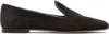Gianvito Rossi Brown Suede Loafers In Gray