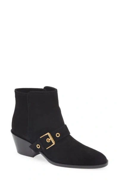 Gianvito Rossi Buckle Bootie In Black Nero