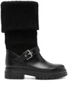 Gianvito Rossi Stivali Thurso Nero In Pelle E Tessuto Donna In Black