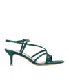 Gianvito Rossi Buckle Detailed Heeled Sandals In Green